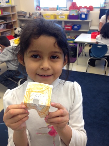 A Powell student shows off her light switch plate.